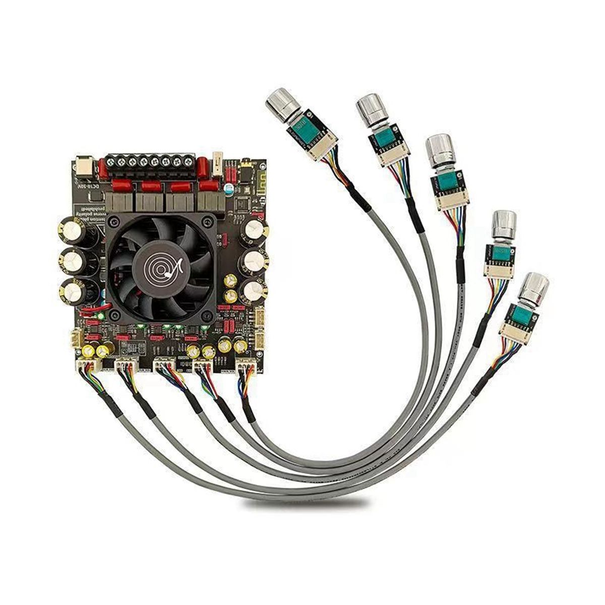 AS21P Bluetooth 5.1 Digital Power Amplifier Board 2.1 Channel TPA3255 DC 18-50V for Subwoofer Speaker, External