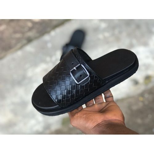Men's Casual Outdoor Pam Slippers- Black