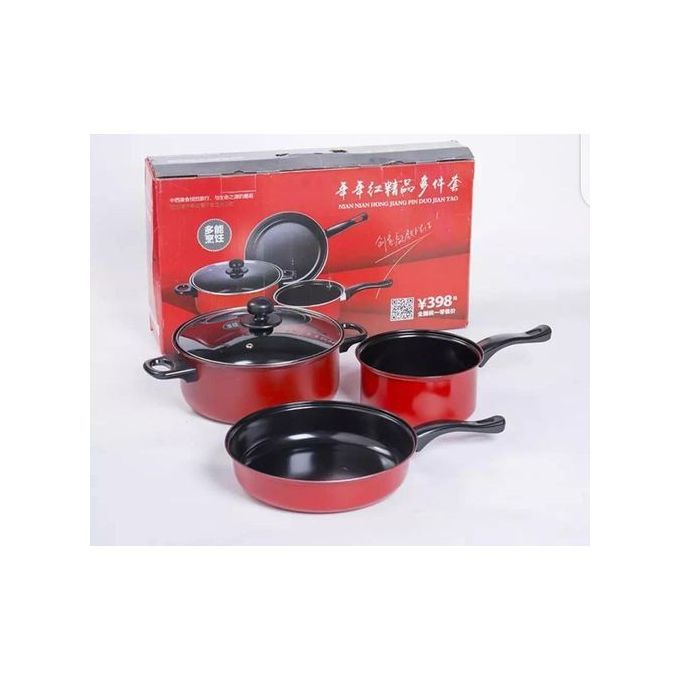 All New Quality 3 Set Of Cooking Pots And Frying Pan