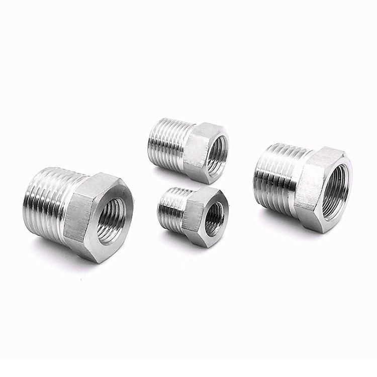 Spot Supply 304 Stainless Steel Bushing Internal and External Thread Adapter High Pressure Thickened CNC Core Reducing Internal and External Thread 2