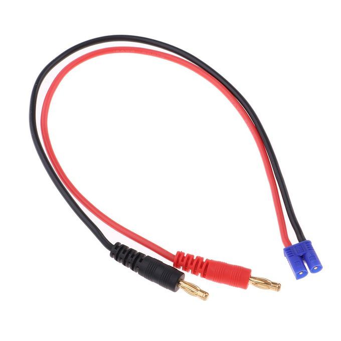 35cm RC Battery Charge Cable Wire 4.0mm Banana Plug Connector To Male