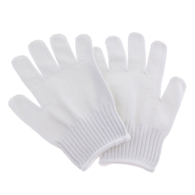 1 Pair Wear Resistant Anti-biting Foraging Bird Parrot Glove White