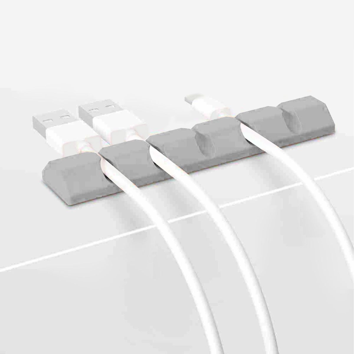 Cable Clips Cable Organizer Data Cable Storage USB Gray