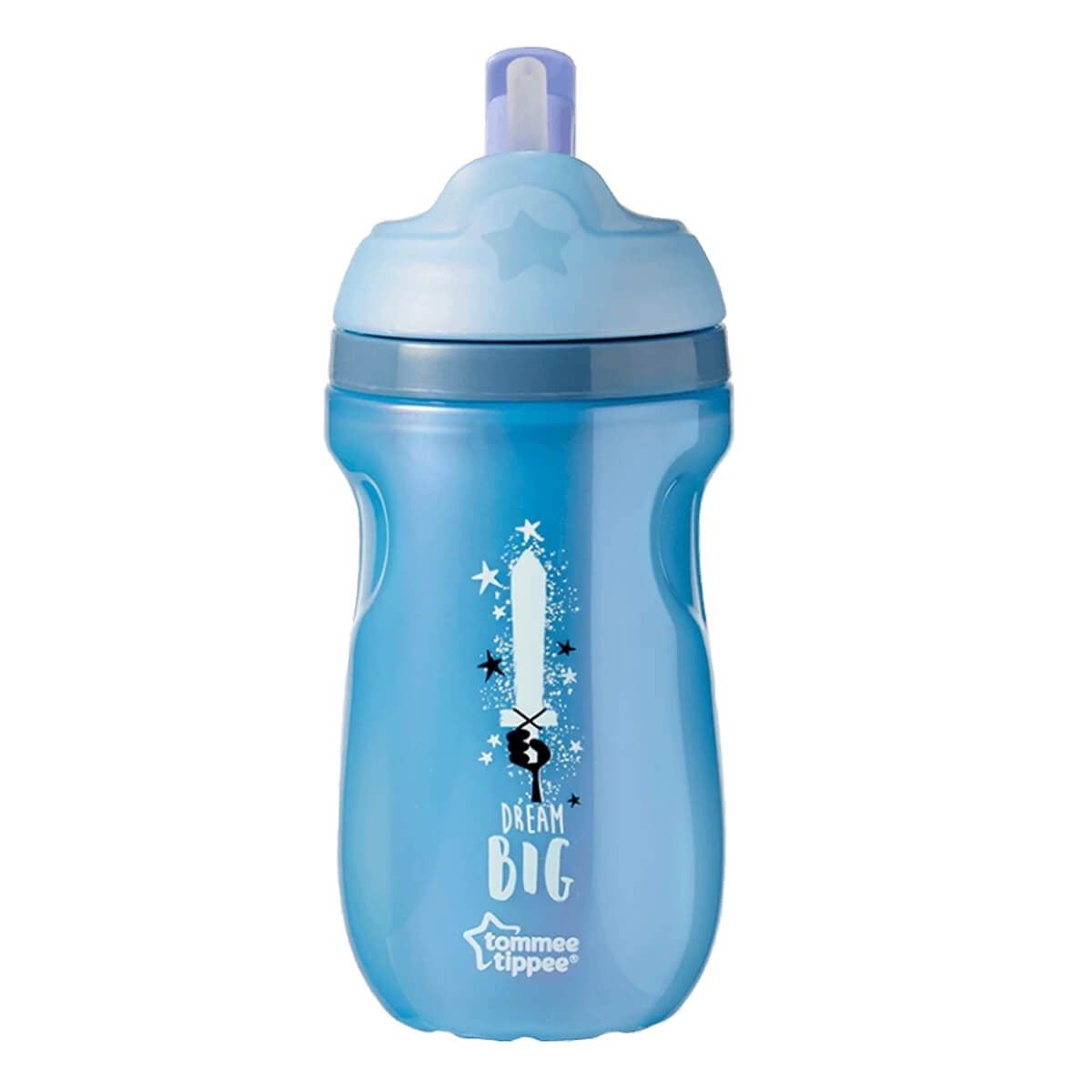 Insulated Straw Toddler Cup Blue 12m+
