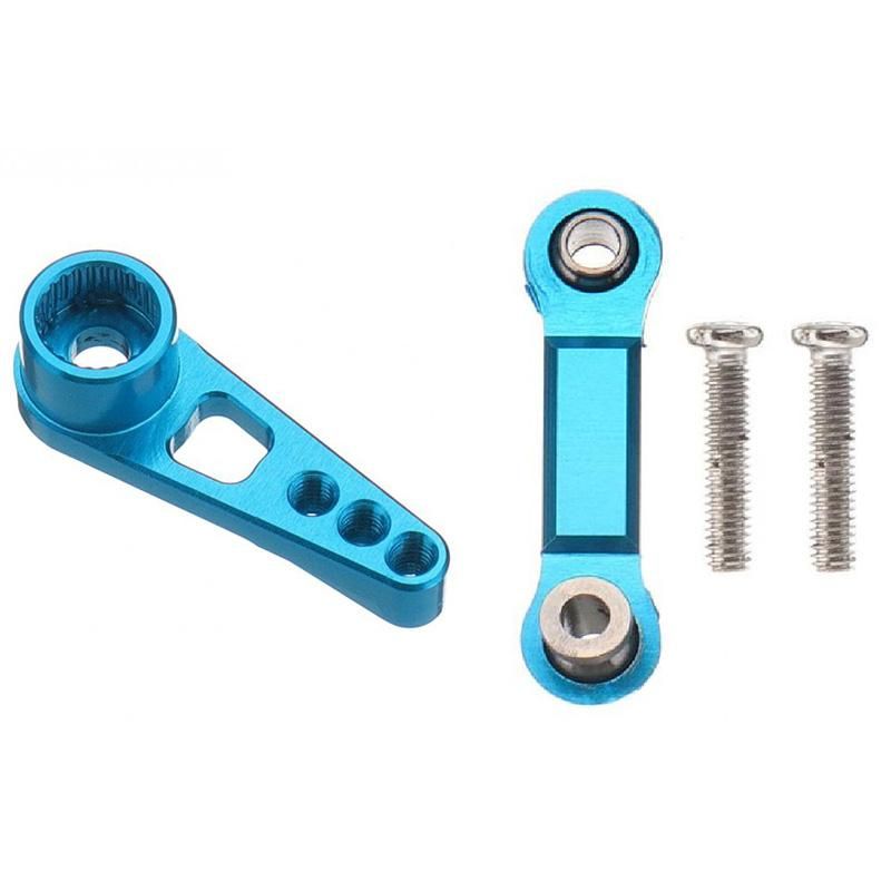 For WLtoys 1/18 RC Car K929 A959 A969 A979 K929 A959-B Upgrade Parts Metal 25T Steering Servo Horn Arm + Metal Servo Rudder Rod