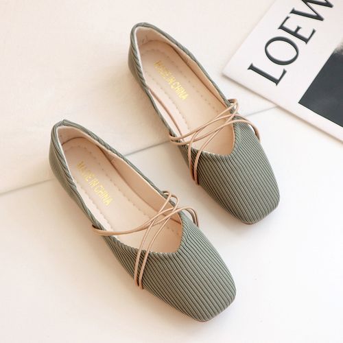 Women's Flat Shoes Fifth Cross Strap Soft Shoes