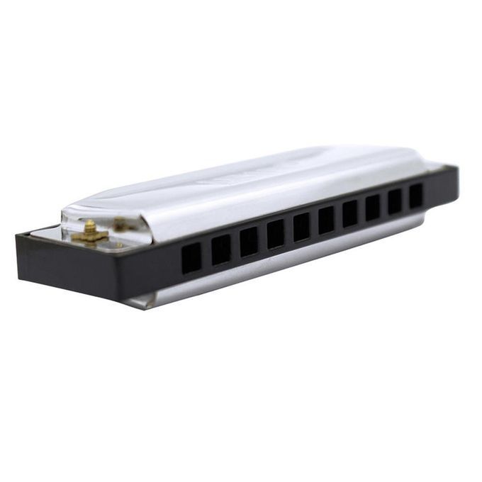 Professional 10 Holes 20 Note Key Of C Harmonica Mouth Organ W Silver