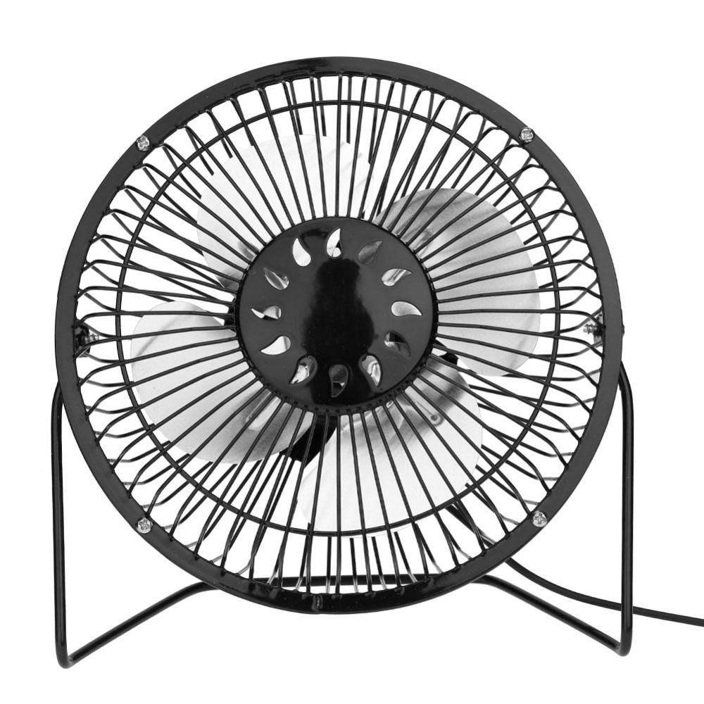 Black Solar Panel Powered Iron Fan 8Inch Cooling