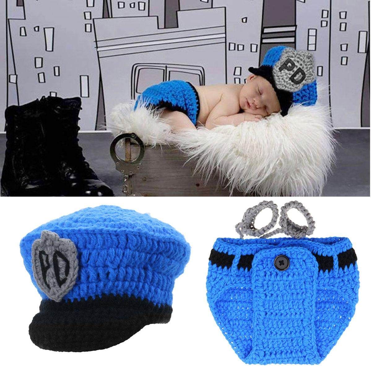 Newborn Baby Boy Girl Crochet Knit Costume Photo Photography Outfits Prop