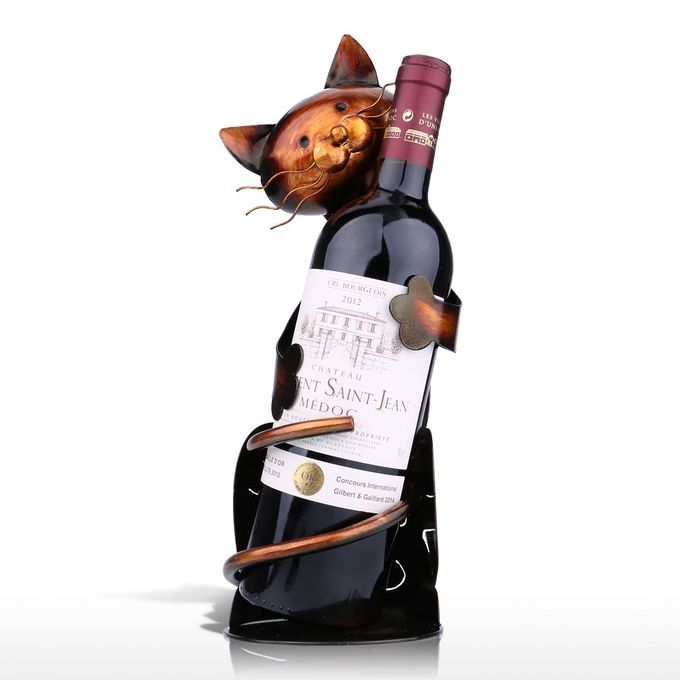 TOOARTS Cat Shaped  Holder  Shelf Metal Sculpture Practical
