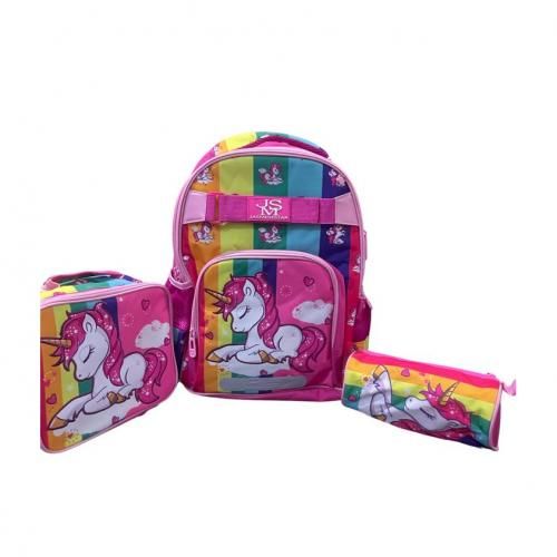 Jasmine Star Unicorn Girls  3PC Backpack 16”