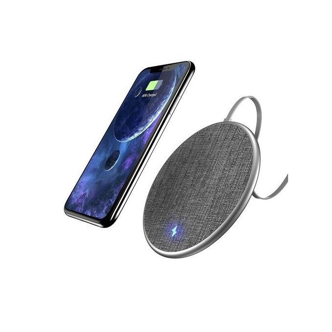 Fast Qi Wireless Charger For IPhone X 8 Plus Jean Fabric Wireless Charger Charging Pad For Samsung Galaxy Note 8 S8 Plus S7 - Grey,for IPhone XS Max, XS, XR, X, 8, 8 Plus, Samsung Galaxy S9, S9+, Note 9, Note 8, S8, Google Pi