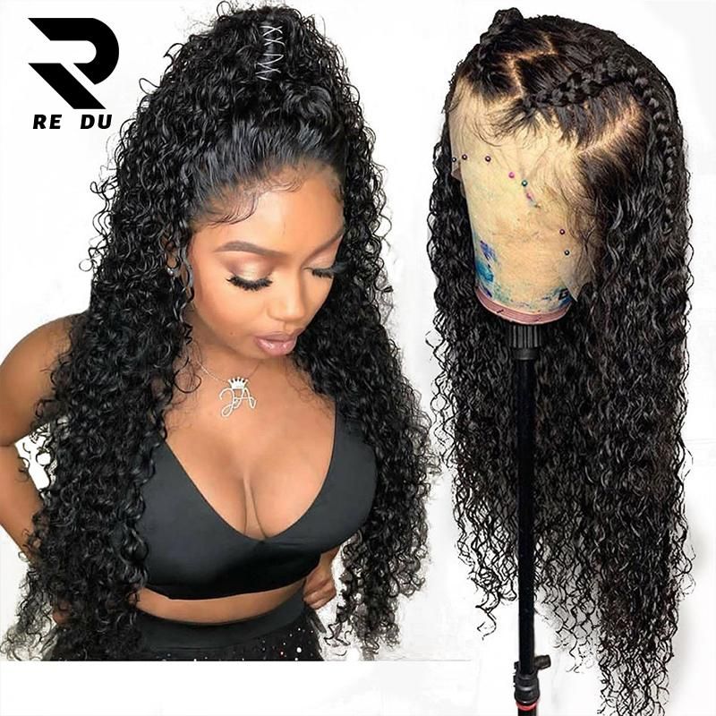 Hair Wig Curly HD Full Frontal Wig Pre Plucked Front Wig for Black Women