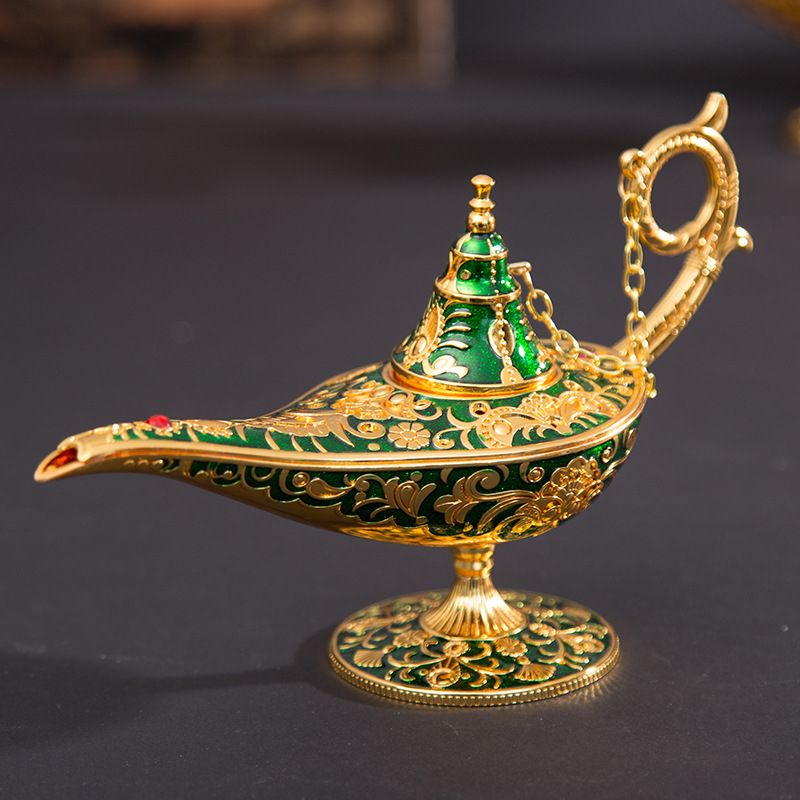 New Metal Crafts Aladdin Magic Lamp Ornament Hollow Creative