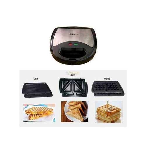 3 In 1 Waffle-Sandwich And Grill Maker