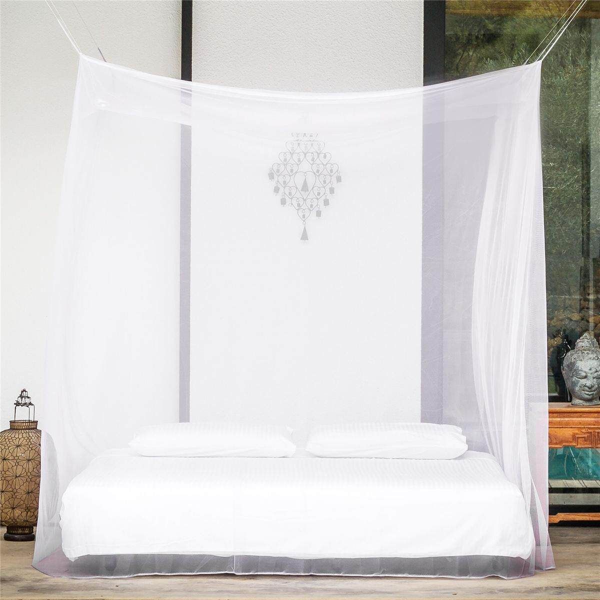 White Mosquito Net Indoor Outdoor Camping Portable Netting With Storage Bag