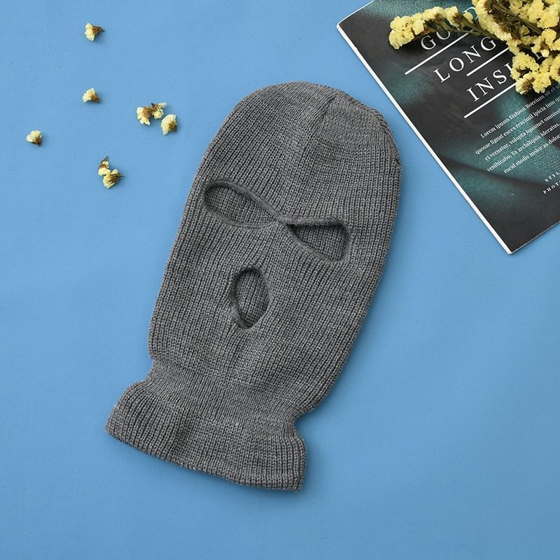 13 Colors Balaclava Masks Winter Cap Warm Cycling Hood Mask Windproof Fleece Hat Head Neck Cover Balaclava Headgear For Skiing-darkgrey