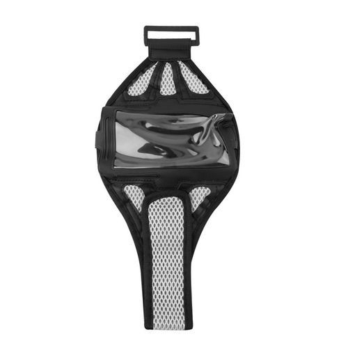 Sports Mesh Gym Running Jogging Arm Band Holder Strap Pou H For GALAXY S4/S5-grey