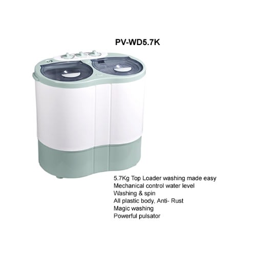 5.7kg Twin Tub Washing Machine Pv-wd5.7k