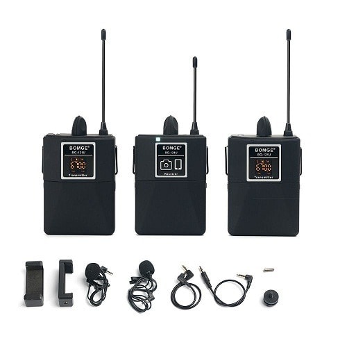 2 in 1 Wireless Lapel Microphone System For Live Streaming