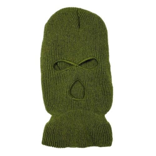 Three Hole Balaclava Face Mask -Navy Green