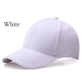 Plain Face Cap - White