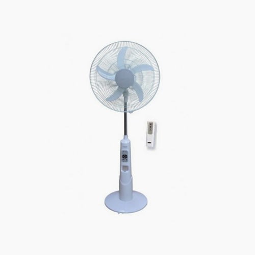 16 Inches Rechargeable Standing Fan With Usb, Led Light And Remote