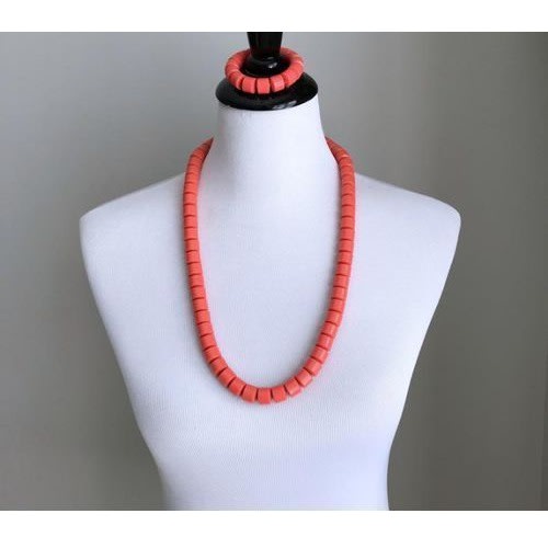 African Coral Hand Beads And Necklaces - 9mm