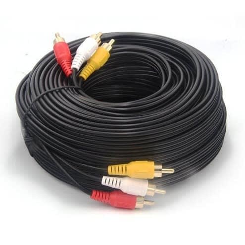 Rca/av Cable Audio Cable  -  30m/100ft 3 Rca To Rca Male To Male