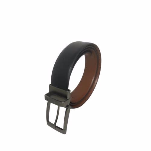 Double Sided Reversible Men's Leather Belt - Black & Brown