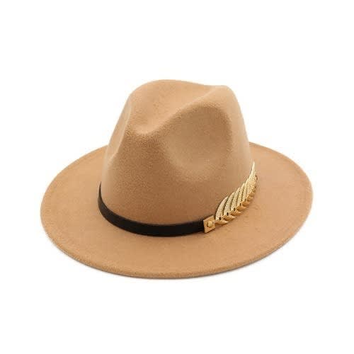 Unisex Vintage Felt Hat - Beige