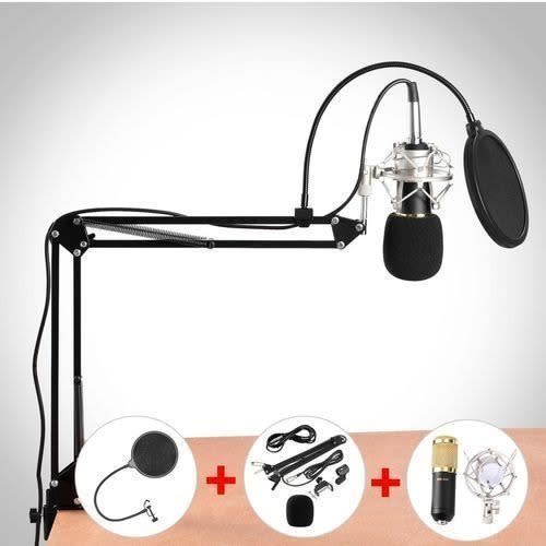 Bm800 Studio Condenser Microphone Complete Set  With Stand - Shield - Holder - Card - Cable