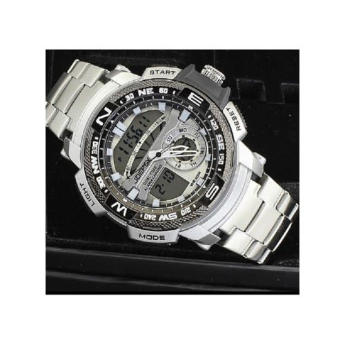 Men J Digital Wristwatch- Silver