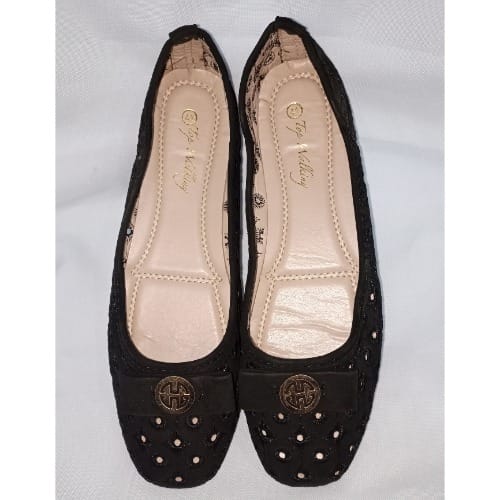 Caribbean Comfortable Female Flat Shoe - Black