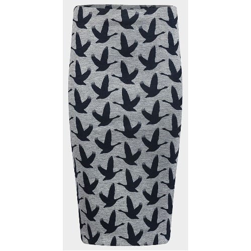 Silhouette Pencil Skirt With Zipped Slit For Ladies
