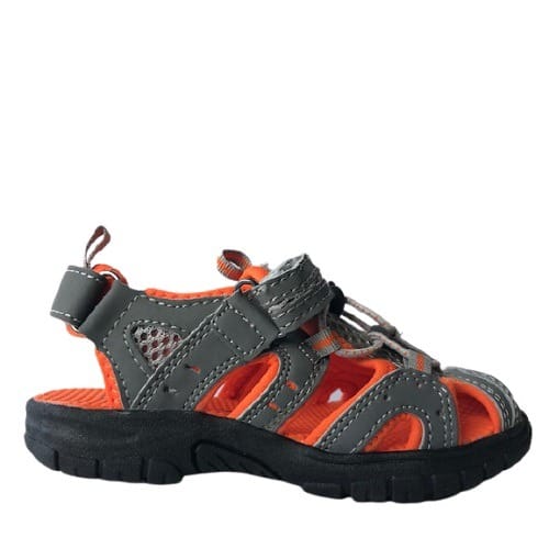 Boy's Fisherman Sandals Shoe - Orange Grey