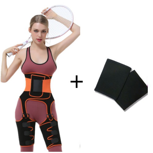 4 In 1 Conjoined Tummy, Waist And Thigh Adjustable Self Heat Sweat Belt And Arm Shaper