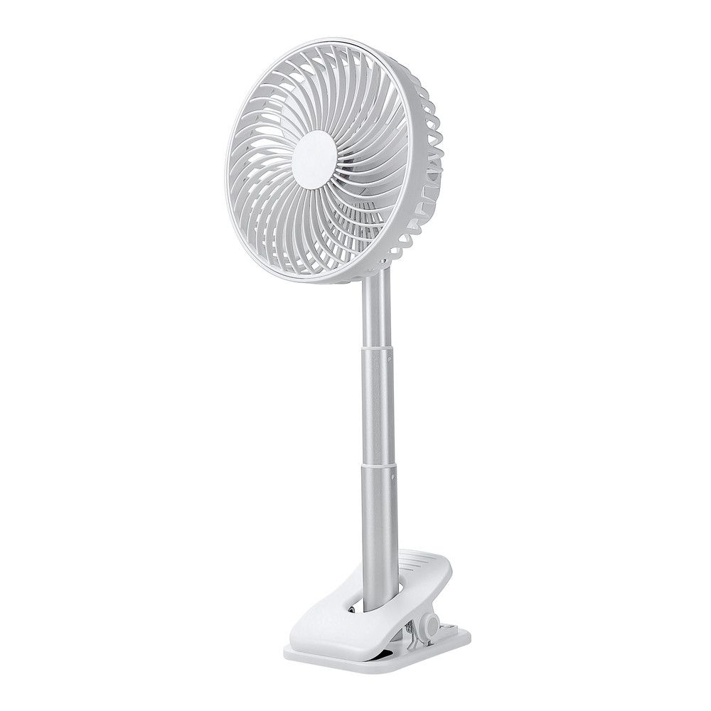 USB Portable Clip Rechargeable Desk Cordless Telescopic Fan