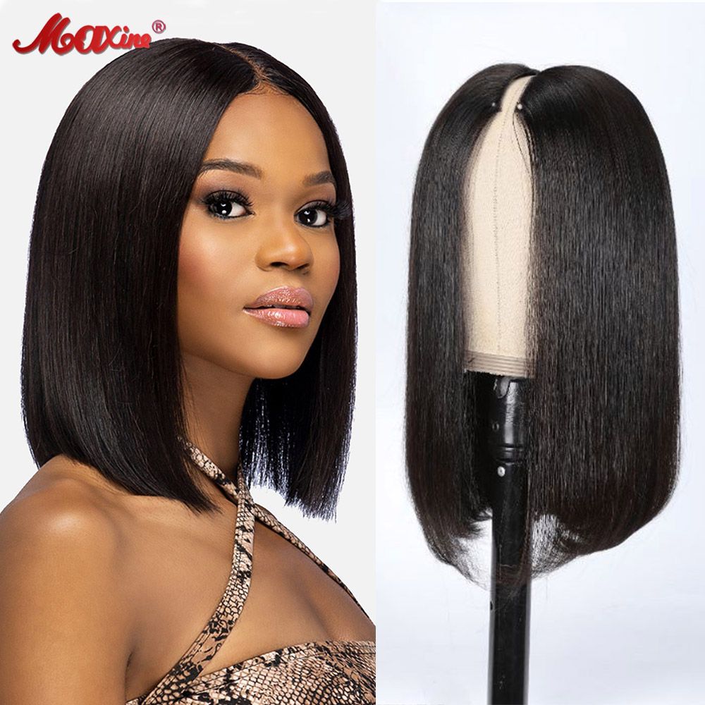 Straight V Part Bob  Peruvian Human Remy Hair Short Cut Bob