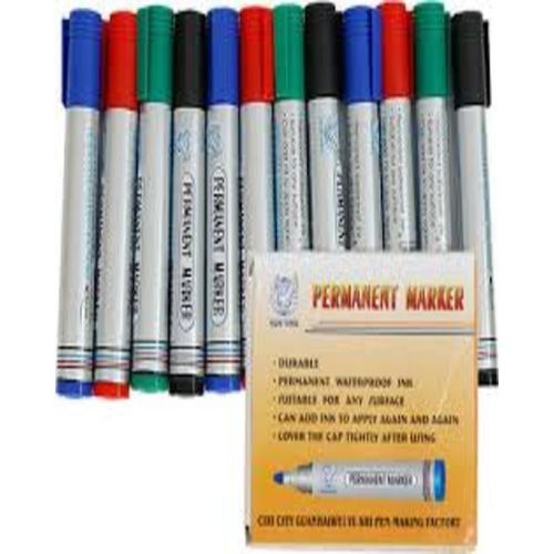 12 Mult Colour Permanent Marker