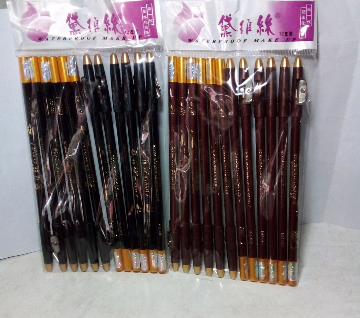 24 PCS 018/001EYEBROW AND EYELINER PENCILS