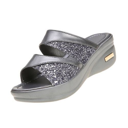 Platform Sandals Women Glitter Luxury Golden Summer Shoes For Woman Party Sandals Ladies Wedges Comfortable Big Size 42/43