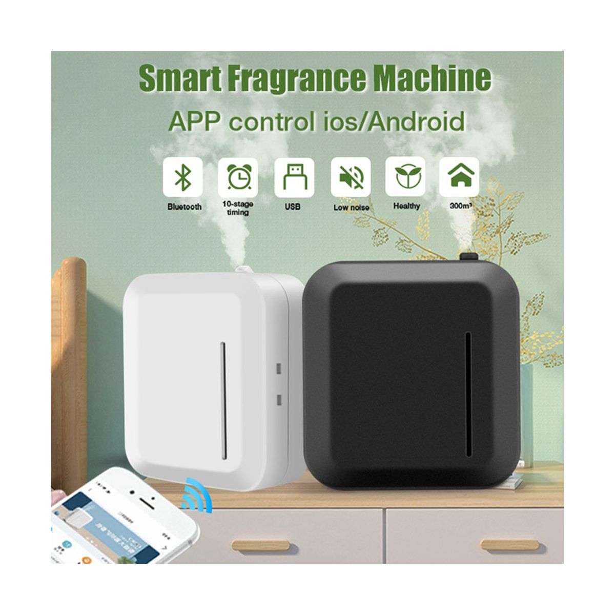 Black Marble Intelligent Aromas Fragrances Machine 150Ml APP