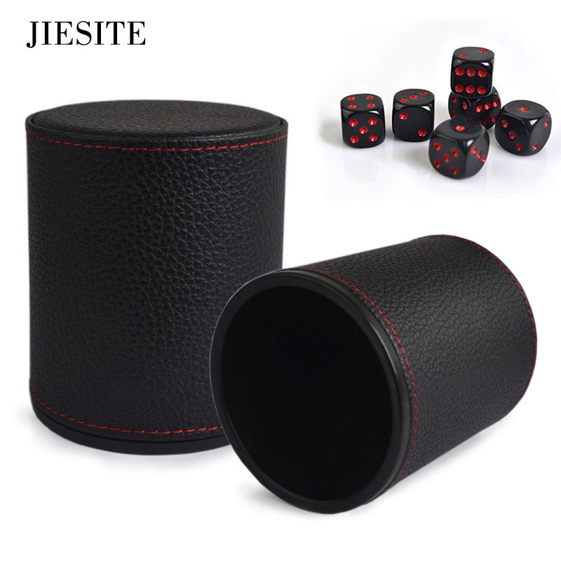 Vsop Leatherplastic Dice Cup Set With 6pcs Acrylic Dices