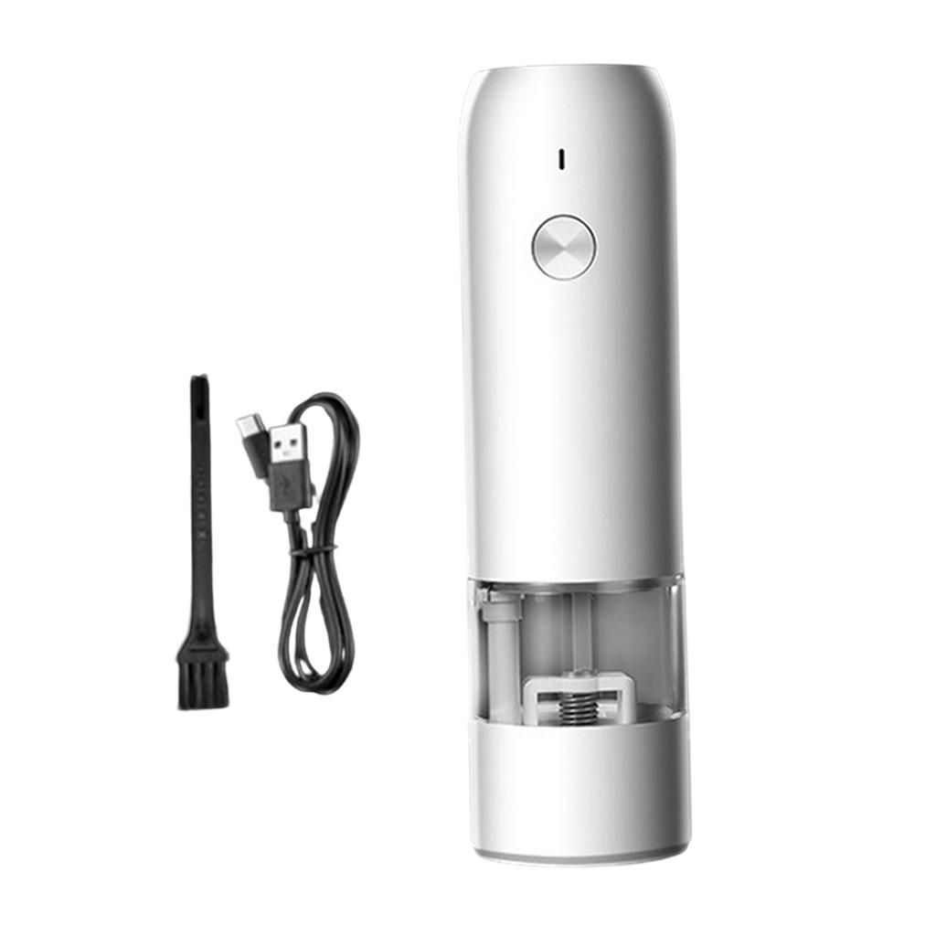 Electric Pepper And Salt Grinder Ceramic Grinders Rechargeable White