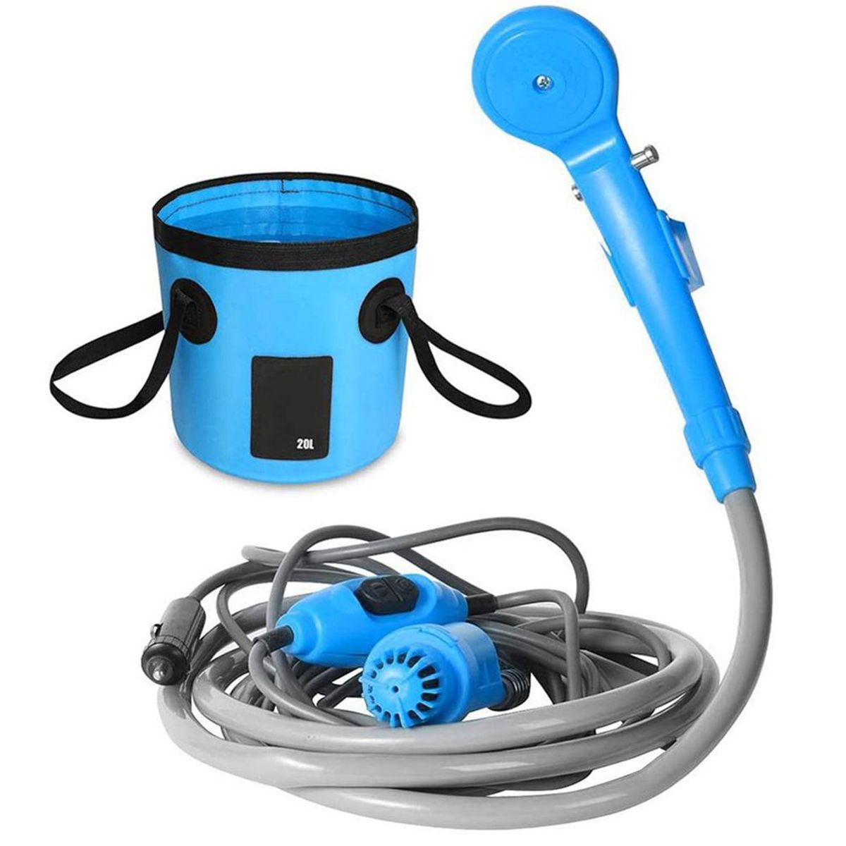 Portable Camping Shower Outdoor 12V Shower Pump With 20L