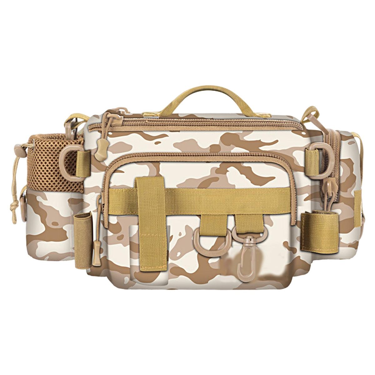 Waist Bag Multi-pocket Fishing Gear Storage Bag Yellow