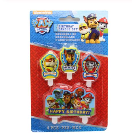 New Paw Patrol Barking Team Pull Flags Flowers Banner Cake