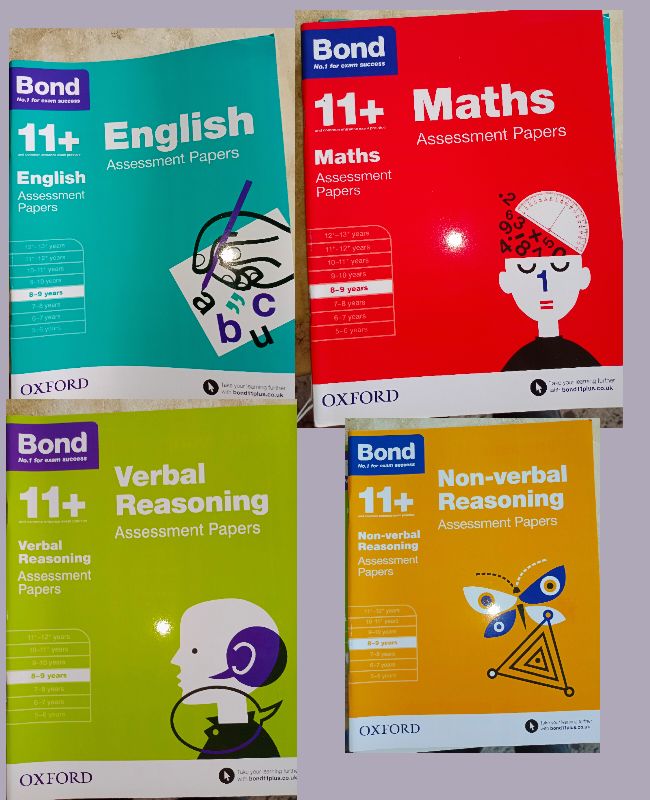 Bond 11+ Maths, English, Verbal And Non Verbal 8-9 Bundle