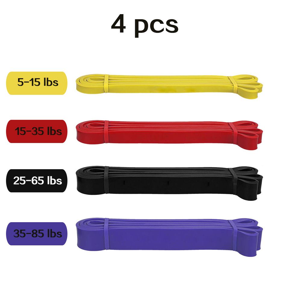 Resistance Bands Exercise Elastic Natural Latex Workout Ruber Loop Strength Rubber-4pcs